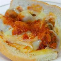 Meatball Sub · Meatballs, marinara sauce with melted provolone and Parmesan cheese served on Italian roll.