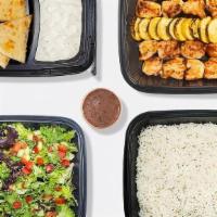Family Meal For 4 · Your choice of 4 kabobs served with seasonal veggies, rice, salad, pita and choice of hummus...
