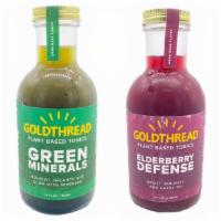 Goldthread Tonic (12Oz Bottles) · Plant Based Tonics. Green Mineral or Elderberry Defense