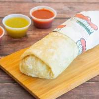 Bean & Cheese Burrito · Slow cooked refried beans and shredded cheddar cheese