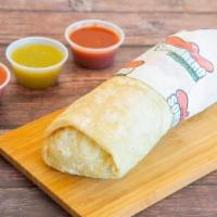 Steak & Egg Breakfast Burrito · Grilled angus steak, egg, cheese, salsa