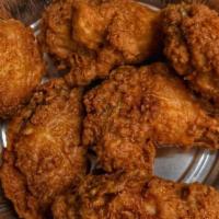 Jumbo Chicken Wings (Crispy) · 6 Pieces of Fried hot or mild chicken wings.