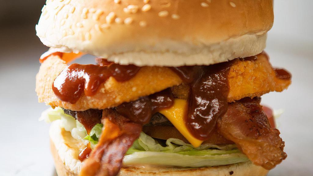 Western Bacon Cheeseburger Combo · With large fries and Medium Drink