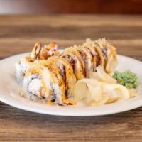 Crunch Roll · Shrimp tempura, crab, cream cheese inside. crispy crunch outside.
