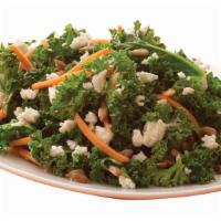 Jessica'S Kale Salad Crunchy · Kale, with feta, shredded carrots, and sunflower seeds