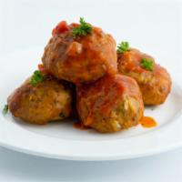 Turkey Meatballs · Turkey meatballs, tomato sauce, parmesan, and parsley