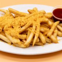 Cheese Fries · An order of French fries covered in melted shredded cheese.
