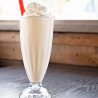 Vanilla Shake · 3 scoops of vanilla ice cream, milk, and whipped cream.