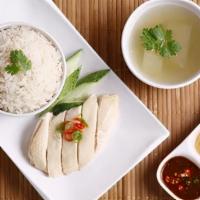 Chicken W/ Rice (Only Chicken) · Special rice served with chicken, soup, and Twin Lotus sauce
