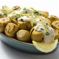 Grilled Baby Artichokes With Lemon Aioli · 