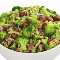 Broccoli Salad · Broccoli, golden raisins, roasted sunflower seeds, red cabbage, carrots, red onion, and baco...