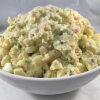 White Rose Potato Salad · Potatoes, Chopped Boiled Eggs, Onion & Red Bell Pepper tossed with a Mayonnaise and Vinegar ...