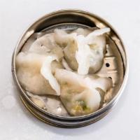 Steamed Shrimp & Chive Dumpling 鲜虾蒸韭菜饺 · 