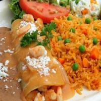 Rosarito Combo · One shrimp enchilada and one fish taco.