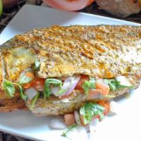 Grilled Tilapia (Each) · Choice from MEDIUM and LARGE Grilled Tilapia - marinated with citrus and dusted with spices,...