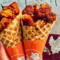 Chick'Ncone Meal · Chick'nCone, Fries and Drink... Add creamy Mac'nCheese to your Cone to make it even more del...