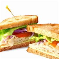 Turkey Provolone Avocado · Made to order with avocado, lettuce, tomato, onion, mayonnaise, and house made mustard on co...