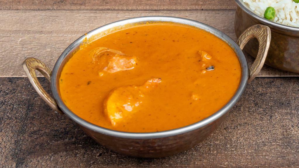 Chicken Tikka Masala · Boneless chicken breast cubes cooked in special sauce with herbs and spices.