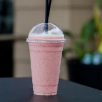 Strawberry Splash · Vanilla yogurt, strawberries, and apple juice.