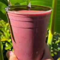 Acai Smoothie · Acai Roots packagei, banana, strawberries, with fruits, pineapple coconut juice. We could su...