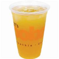 Passion Fruit Iced Tea · Passion fruit infused Jasmine green tea shaken with ice.