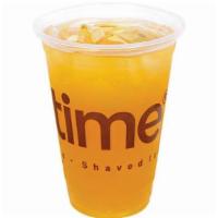 Peach Green Iced Tea · Peach infused Jasmine green tea shaken with ice.