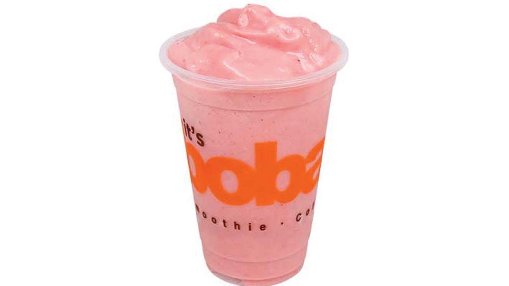 Strawberry Banana Smoothie · Fresh strawberries and bananas ice blended with milk.