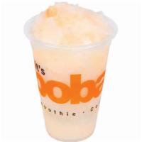 Lychee Slush · An ice cold slush blended with chopped lychees.