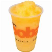 Orange Mango Slush · An ice blended slush combined with sweet mangoes and oranges.