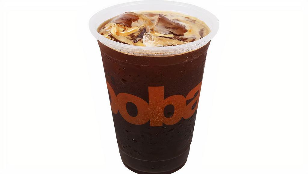 Iced Americano · A classic drink made using espresso shots topped with cold water and served over ice.