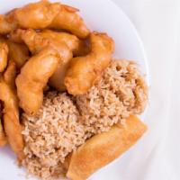 Sweet & Sour Chicken · Crispy deep-fried meat served with red sweet and sour sauce.