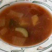 Minestrone Soup · Seasonal vegetable in tomato base soup.