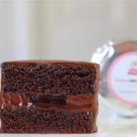Vegan Chocolate Strawberry Cakewich · Vegan Chocolate Cake Sandwich filled with Chocolate Frosting & Strawberry Jam, coated in Bit...