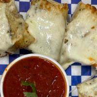 Garlic Cheese Bread (Famous!!!) 7.95 · Garlic Cheese bread with marinara sauce on the side.