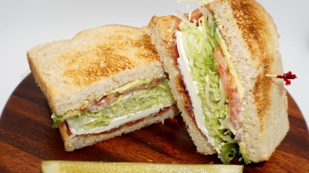 Super Blt · Mayo, bacon, avocado, cream cheese, freshly cut lettuce, tomatoes on your choice of white, whole wheat, rye or sourdough bread Toasted.