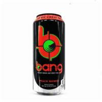 Bang 16 Oz Peach Mango · Potent Brain and Body Fuel