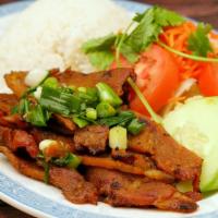 59 Choice Of Charbroiled Meat Over Rice (Cơm Thịt Nướng) · Choice of Charbroiled Meat
Pork,
Chicken,
or Beef