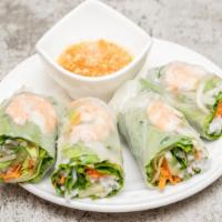 Fresh Spring Rolls · A combination of lettuce, mixed leaf, carrot and tofu in rice paper wrap. Served with peanut...