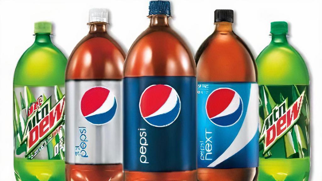2 Liter Soda · Please use the comment section to choose between pepsi, diet pepsi, mountain dew, sierra mist or orange crush.