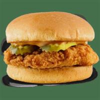 Spicy Chicken Sandwich · A tender chicken breast fillet topped with extra spicy Jalapeño Fry Sauce and crunchy pickle...