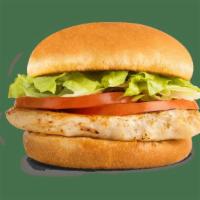 Grilled Chicken Sandwich · Grilled chicken breast, lettuce & tomato served on a toasted bun.