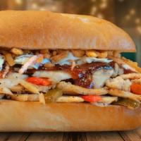 Bbq Chicken Cheese Steak · A little bit tangy, crunchy and overall delicious, our BBQ Chicken Cheese Steak is not to be...
