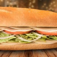 Vegetarian Turkey · Gobble up this vegetarian favorite made with sliced vegetarian turkey, provolone cheese, let...