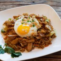 Fried Rice (Nasi Goreng) · Stir fried rice in a tasty sauce with you choice of chicken, beef, pork or tofu.

Add $ 1.00...