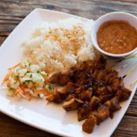 Pork Satay · Marinated and grilled pork on bamboo skewers, served with our own spicy peanut sauce and pre...