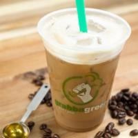 Nutty · Organic coffee, agave, almond milk. 71 calories.