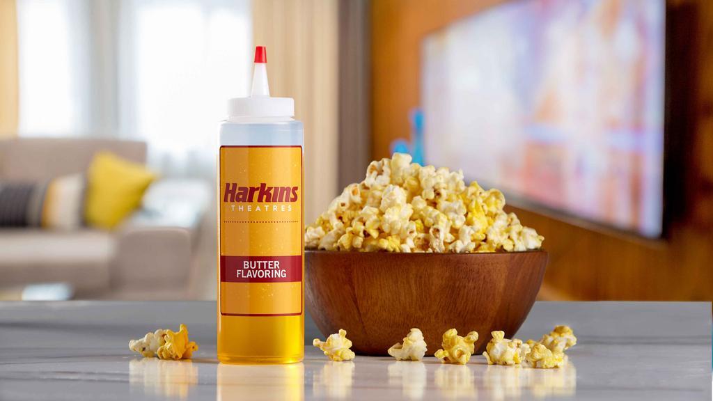 Butter Flavoring Bottle (8 Oz.) · Mmm... Butter. Enjoy  extra butter flavor on your popcorn just the same as at the theatre! Comes in an 8 oz. squeeze bottle for easy pouring (popcorn sold separately).