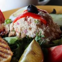 Tuna Salad · Albacore tuna mixed with diced onions and bell peppers lightly dressed in mayonnaise. Served...