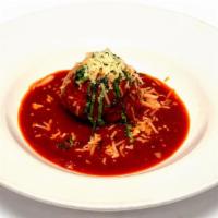 Giant Meatball · Served with Marzano marinara, parmesan cheese and red pepper flakes