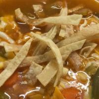 Homemade Soup · Today's Homemade Soup. - We prepare ONE of Tortilla Soup or Chicken Noodle Soup a day.